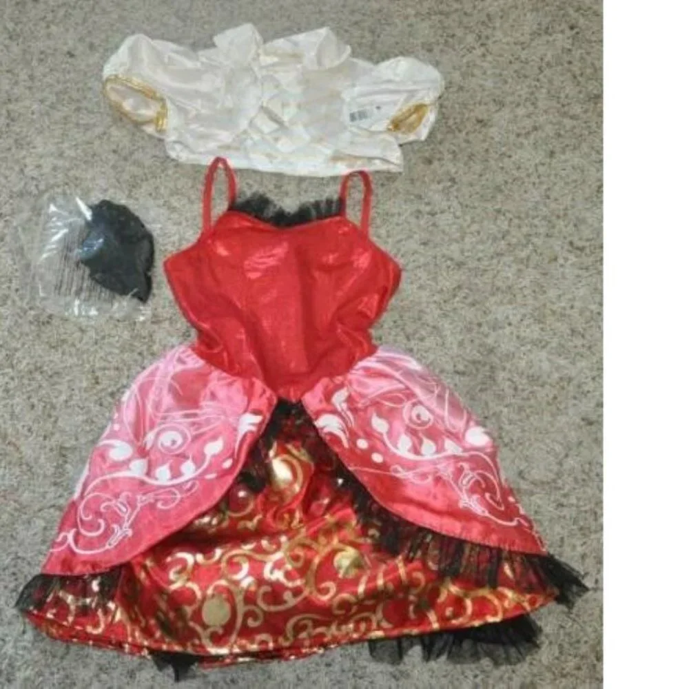 Apple White Ever After High Halloween Costume 8/10 Dress, Jacket, Tights Girls
